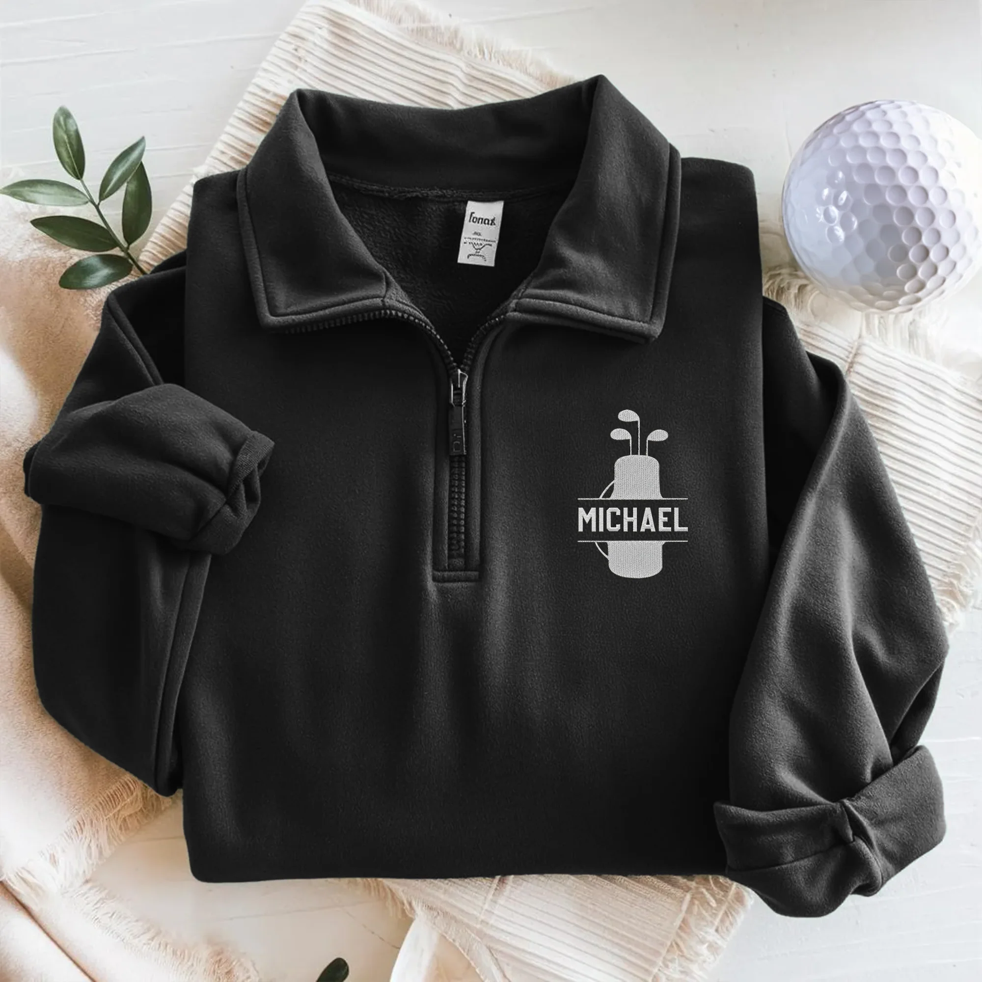 Personalized Name Embroidered Golf Quarter Zip Sweater, Unique Golf Enthusiast Gift, Golfers and Coaches Gift HA75 898618 - Image 4