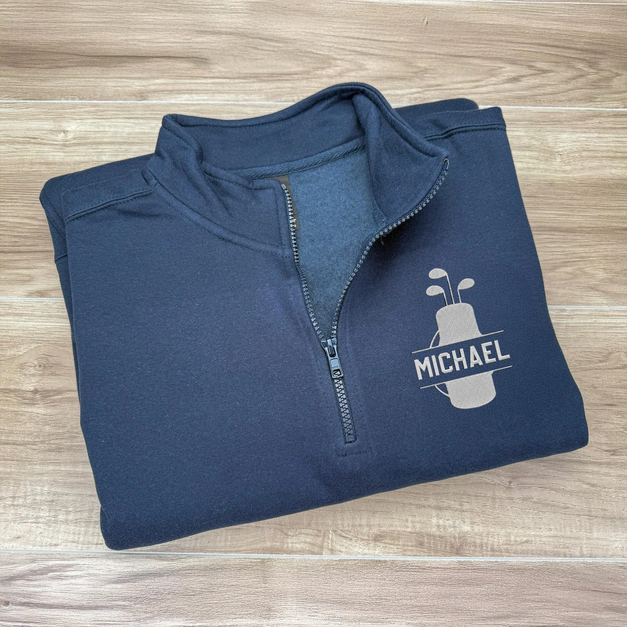 Personalized Name Embroidered Golf Quarter Zip Sweater, Unique Golf Enthusiast Gift, Golfers and Coaches Gift HA75 898618 - Image 5