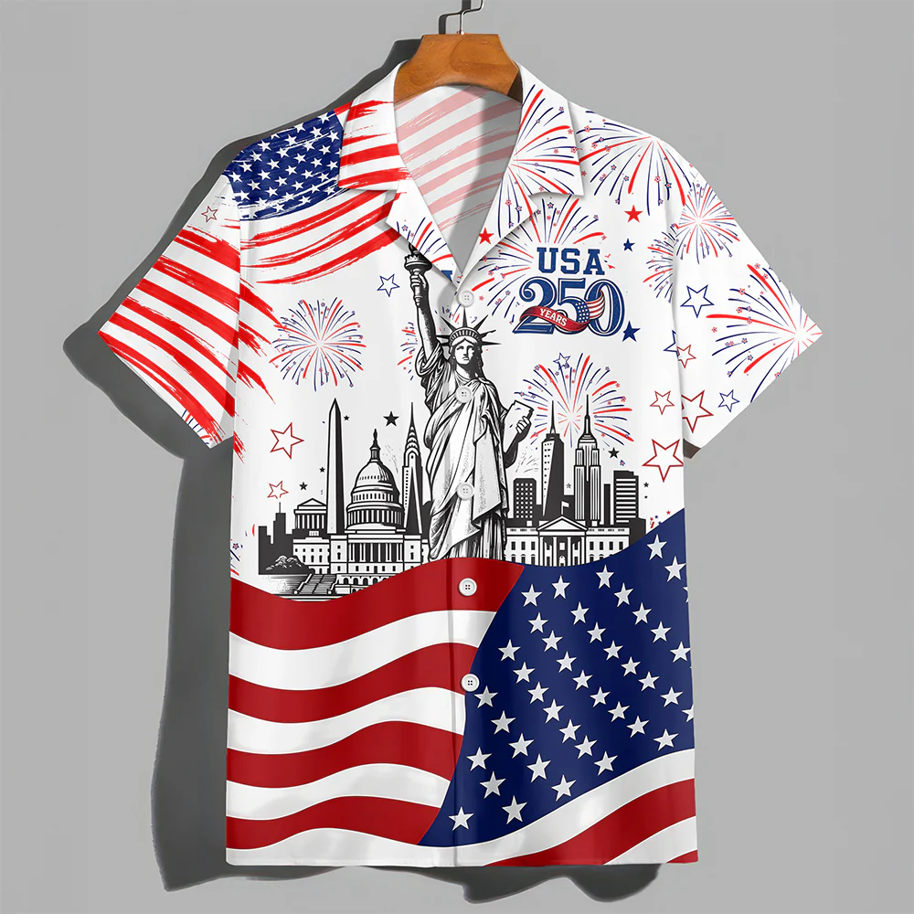 Personalized Statue of Liberty - USA 250th Anniversary Patriotic Hawaii Shirt HA75 921622 - Image 6