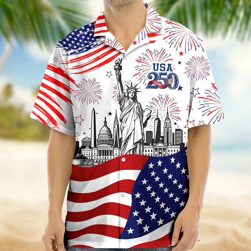 Personalized Statue of Liberty - USA 250th Anniversary Patriotic Hawaii Shirt HA75 921622 - Image 7