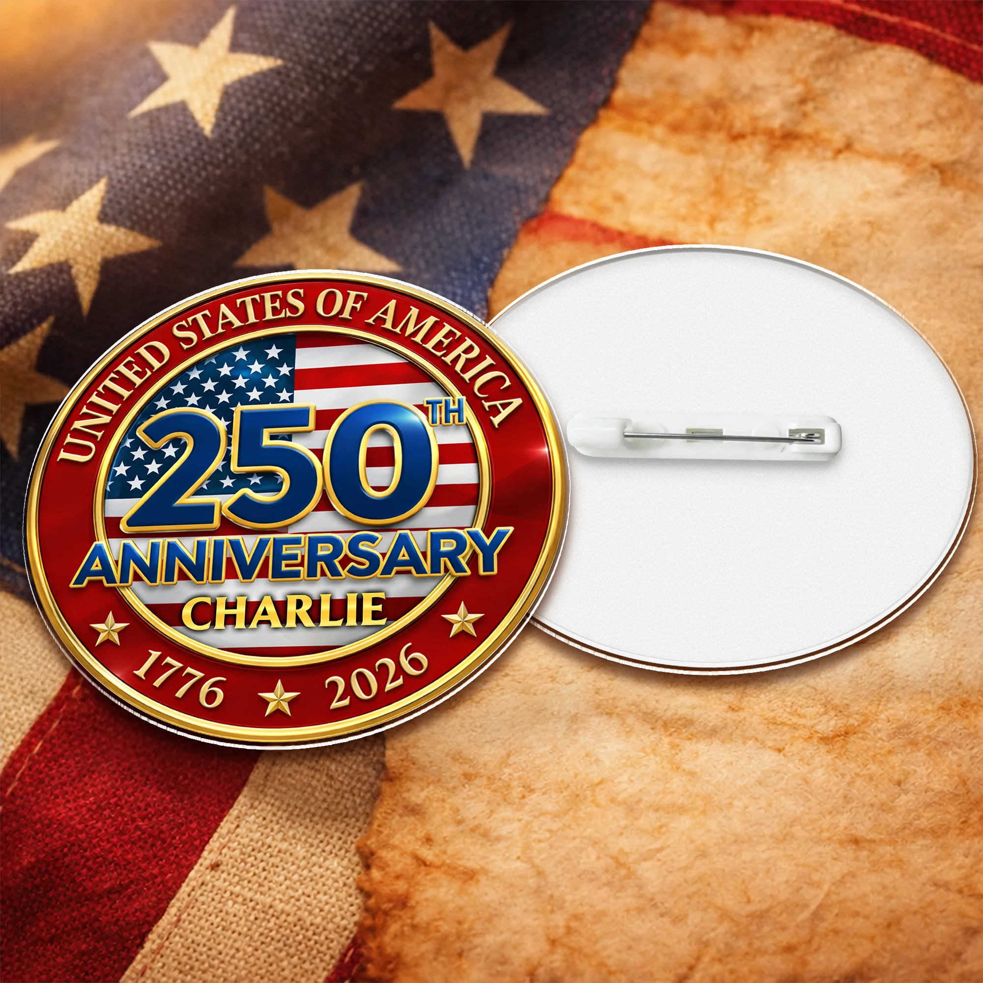 Personalized United States Of America Anniversary 1776-2026 Acrylic Pin HA75 920960 - Image 7