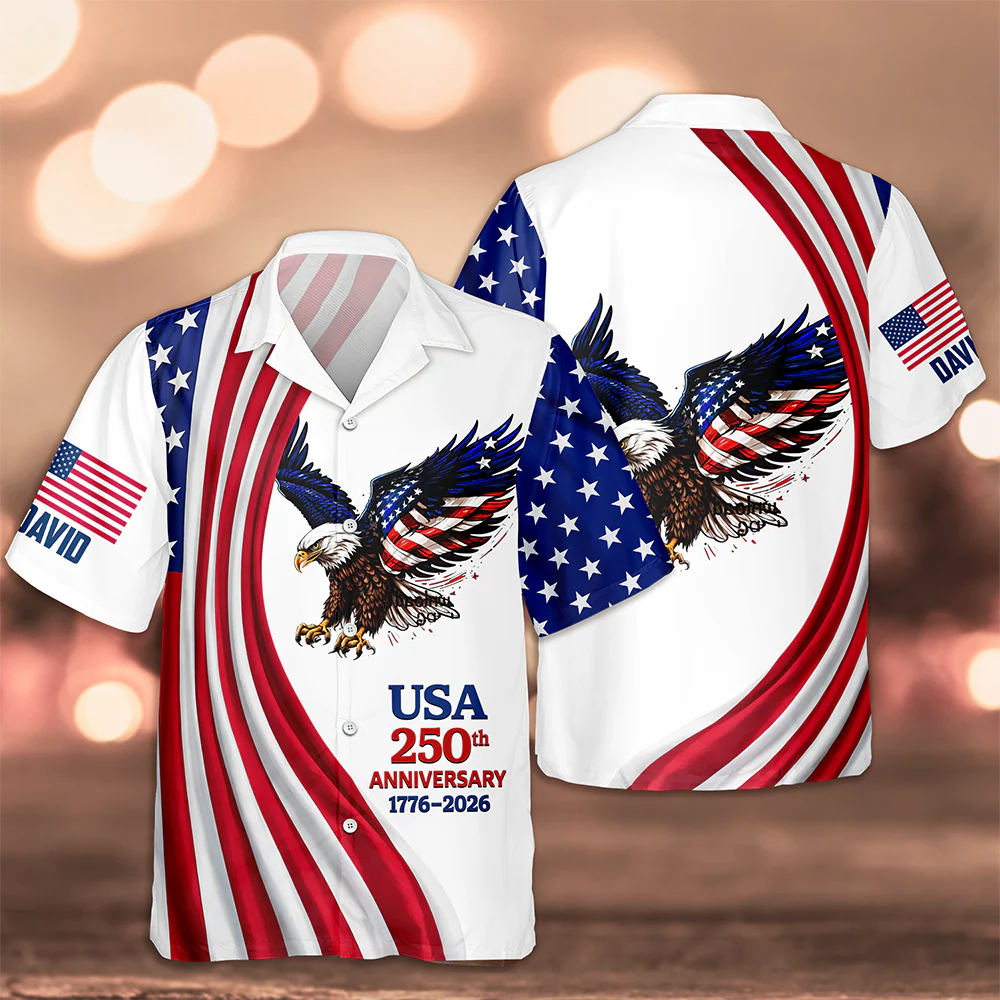 Personalized USA 250th Anniversary 1776-2026 Hawaii Shirt HA75 920998 - Image 5