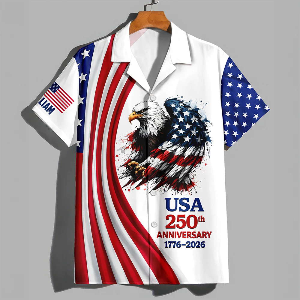 Personalized USA 250th Anniversary 1776-2026 Hawaii Shirt HA75 920998 - Image 6