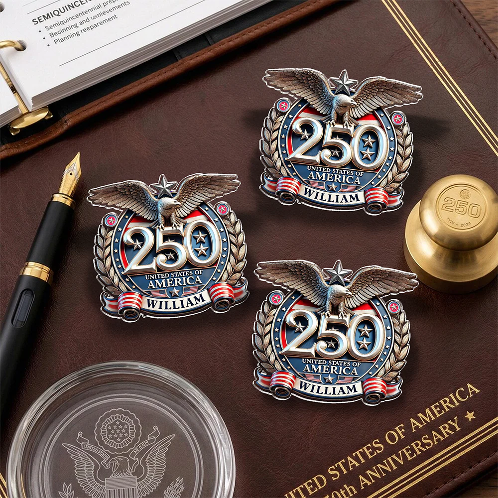 Personalized USA Eagles 250th Anniversary Semiquincentennial 1776-2026 Acrylic Pin HA75 920942 - Image 8