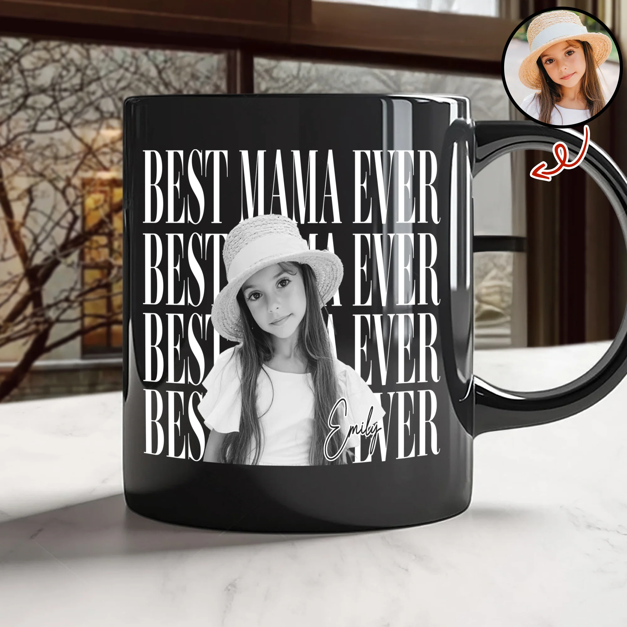 Personalized Vintage Photo Best Dad Mom Ever Black Mug Gift For Father's Day HA75 921432 - Image 5
