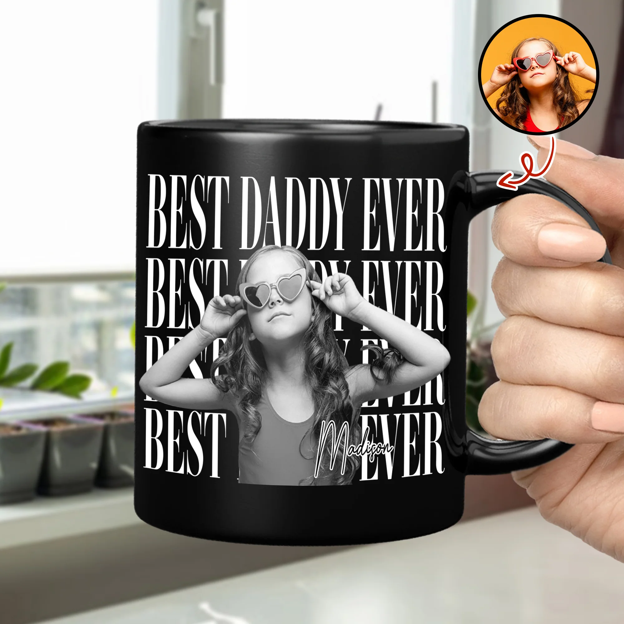 Personalized Vintage Photo Best Dad Mom Ever Black Mug Gift For Father's Day HA75 921432 - Image 7