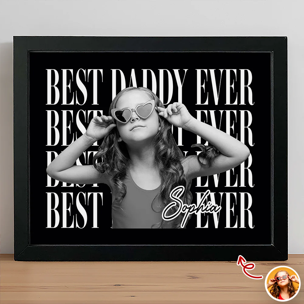 Personalized Vintage Photo Best Dad, Mom Ever Picture Frame HA75 921452 - Image 4