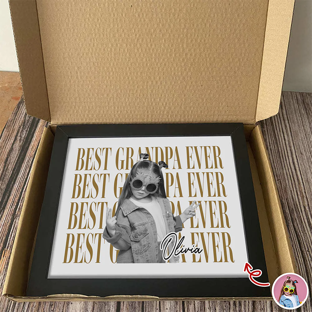 Personalized Vintage Photo Best Dad, Mom Ever Picture Frame HA75 921452 - Image 5