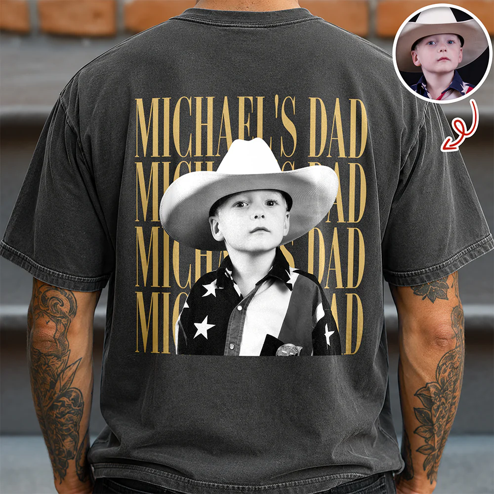 Personalized Vintage Photo Dad, Mom, Grandpa, Grandma Family Comfort Shirt Back HA75 921298 - Image 2
