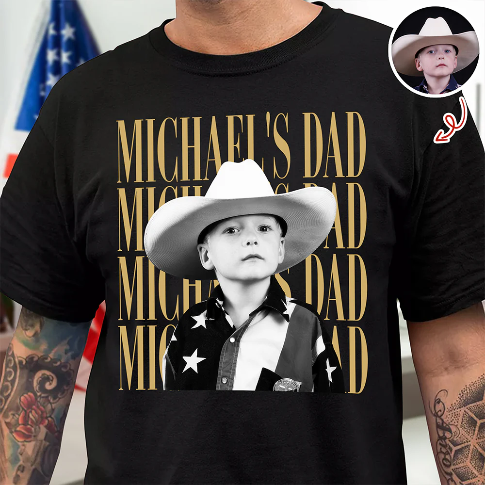 Personalized Vintage Photo Dad, Mom, Grandpa, Grandma Family Dark Shirt HA75 921402 - Image 2