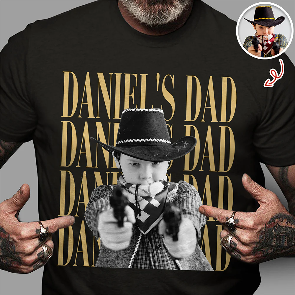 Personalized Vintage Photo Dad, Mom, Grandpa, Grandma Family Dark Shirt HA75 921402 - Image 3