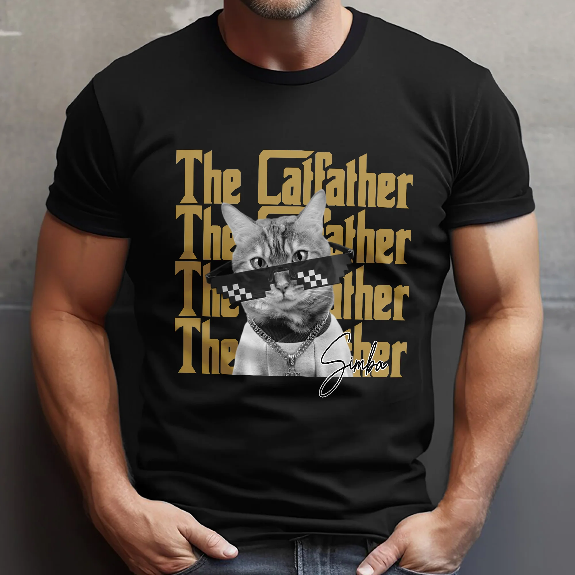 Personalized Vintage Photo The Catfather Comfort Shirt For Cat Lovers HA75 921570 - Image 6
