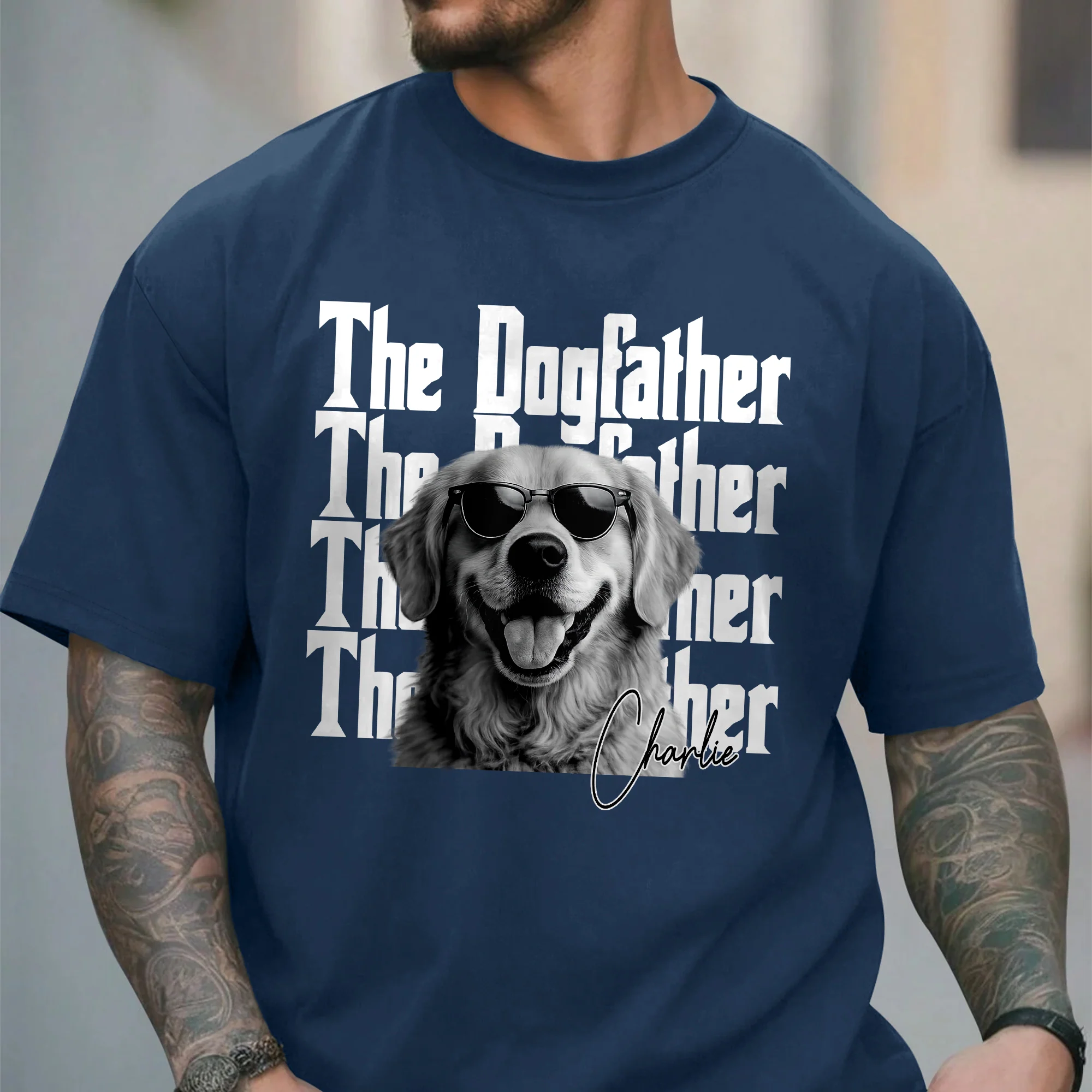 Personalized Vintage Photo The Dogfather Catfather Comfort Shirt For Dog Cat Lovers HA75 921568 - Image 6