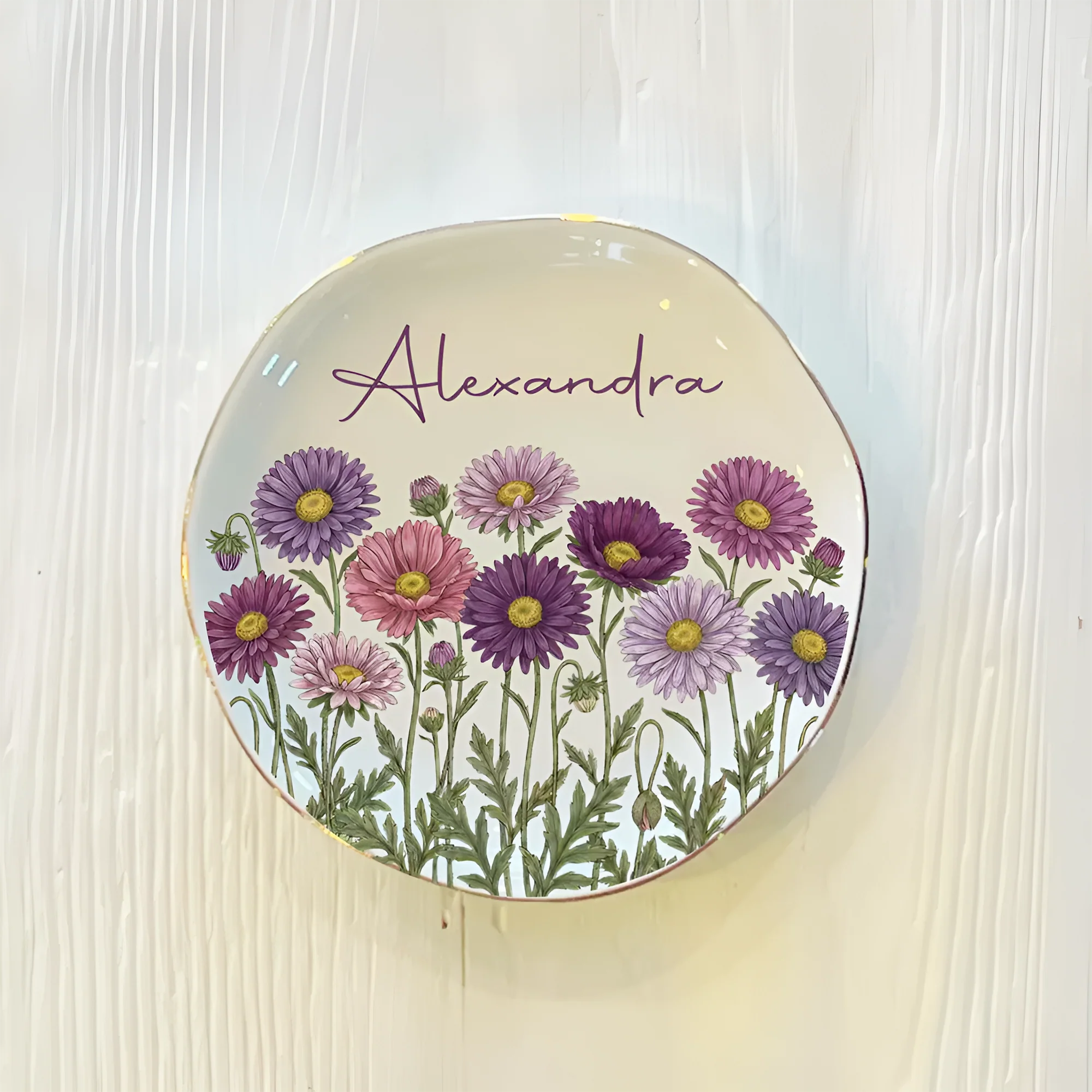 Personalized Watercolor Birth Month Flower Ring Trinket Dish Mother's Day, Birthday, Wedding Bridesmaid Gift HA75 921086 - Image 2