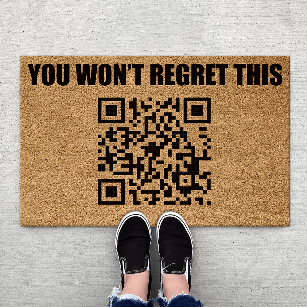 Rick Astley Rick Roll Funny QR Doormat HA75 891114 - Image 3