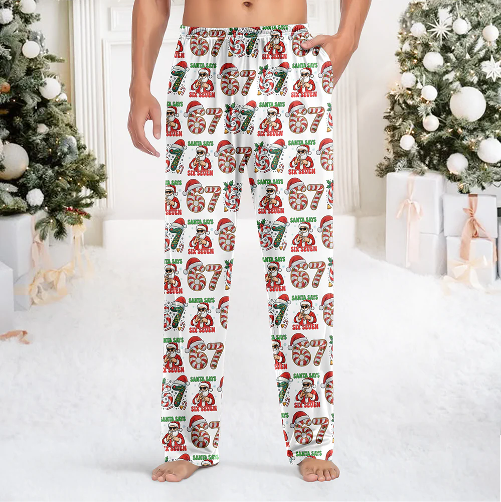 Santa Says Six Seven - 67 Meme Christmas Gift Sweatpants HA75 898434 - Image 6