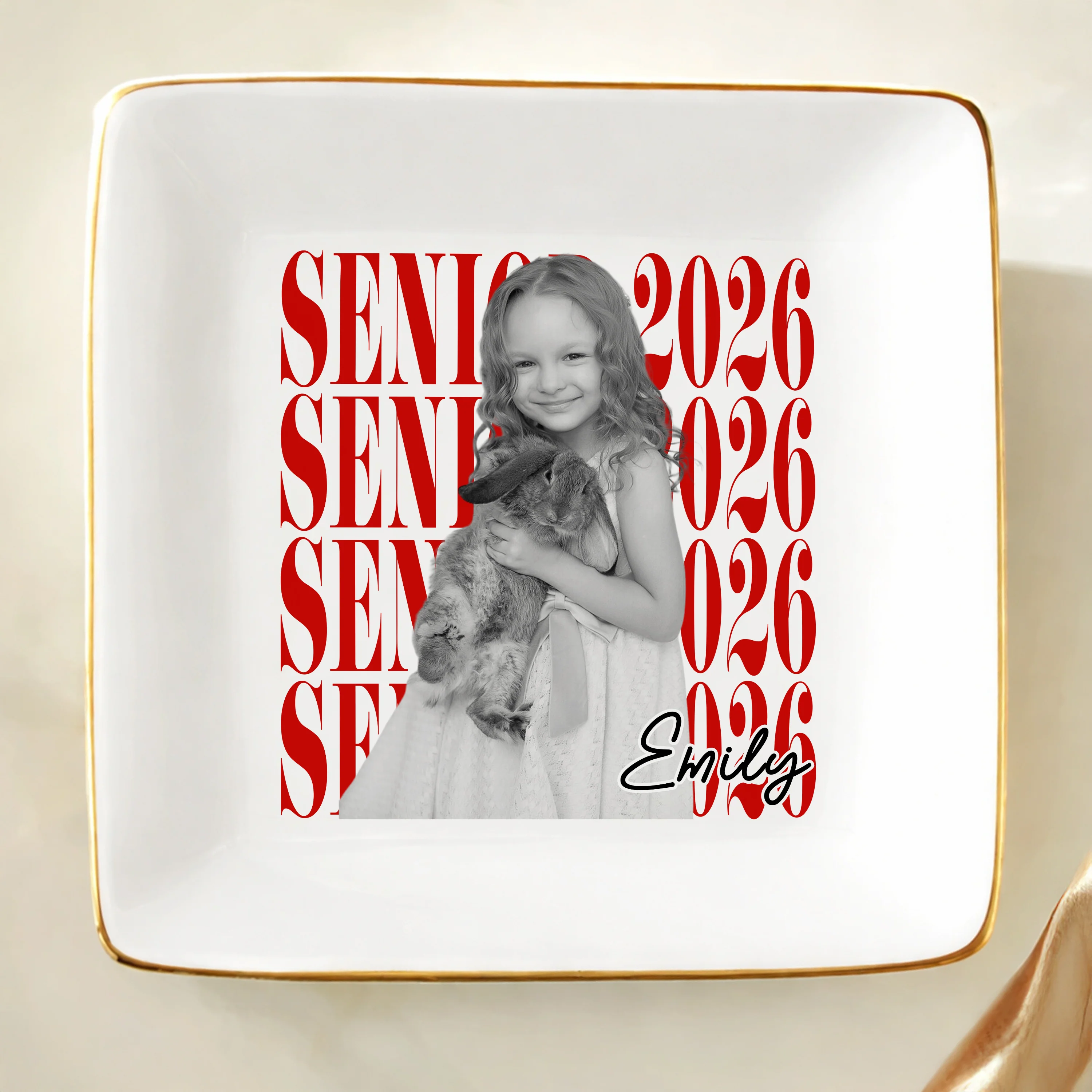 Senior Custom Vintage Photo - Personalized Ring Dish Graduation Gifts HA75 921218 - Image 2