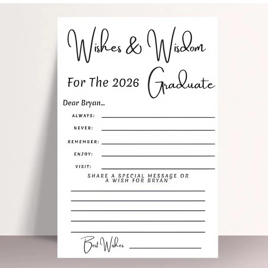Set of 12 Graduation Wishes and Advice Card for Graduation Party - Graduation gift HA75 921240 - Image 2