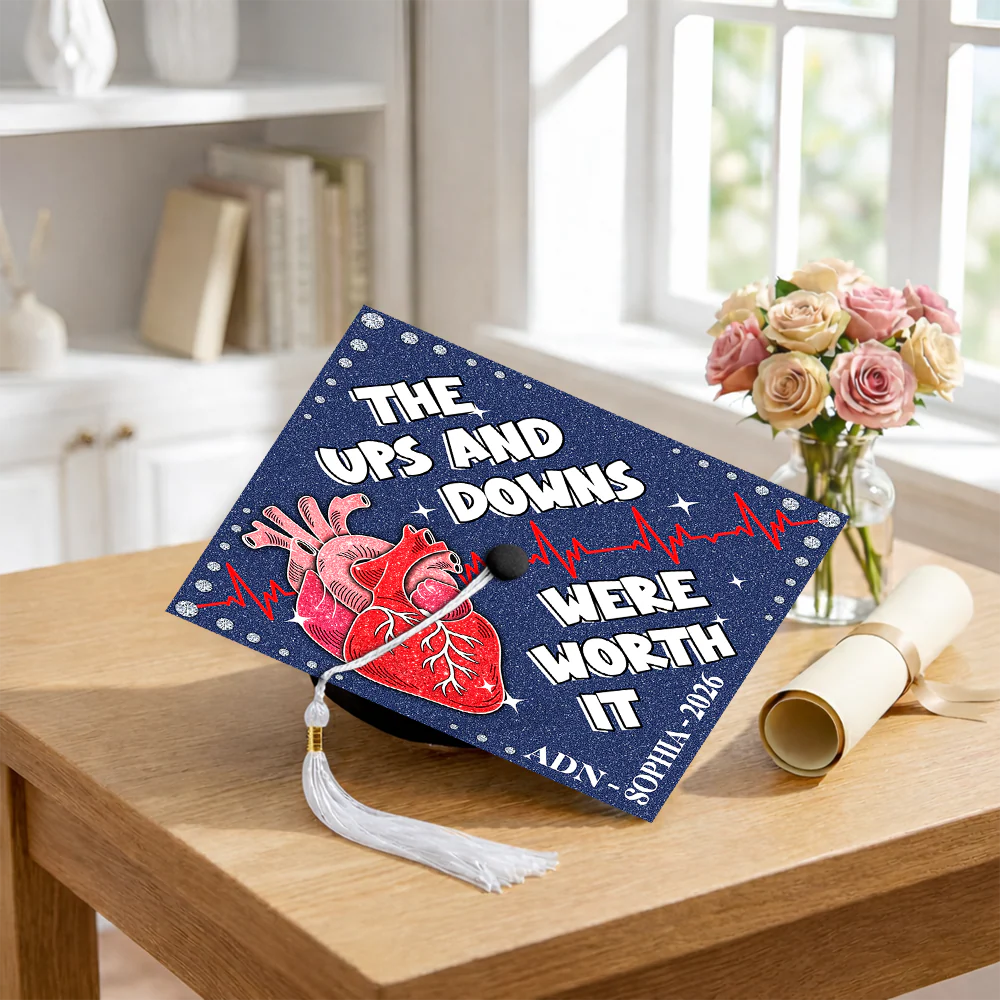 The Ups And Downs Were Worth It - 2026 Personalized Graduation Cap Topper HA75 920606 - Image 6