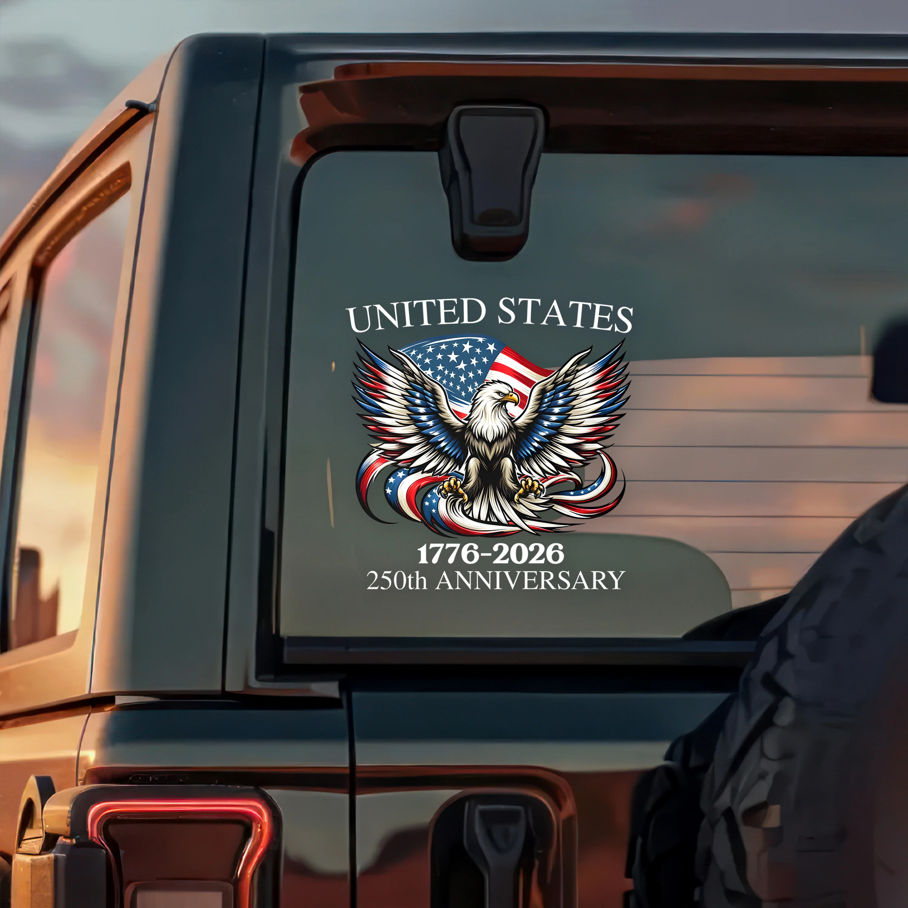 United States 1776-2026 250th Anniversary Patriotic Car Window Decal Sticker HA75 898768 - Image 4