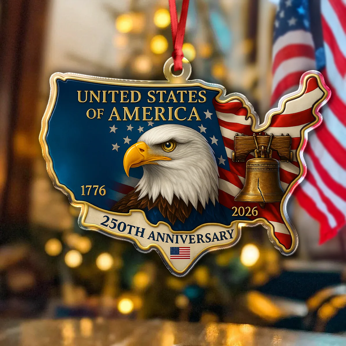 United States 250th Anniversary Acrylic Ornament HA75 897806