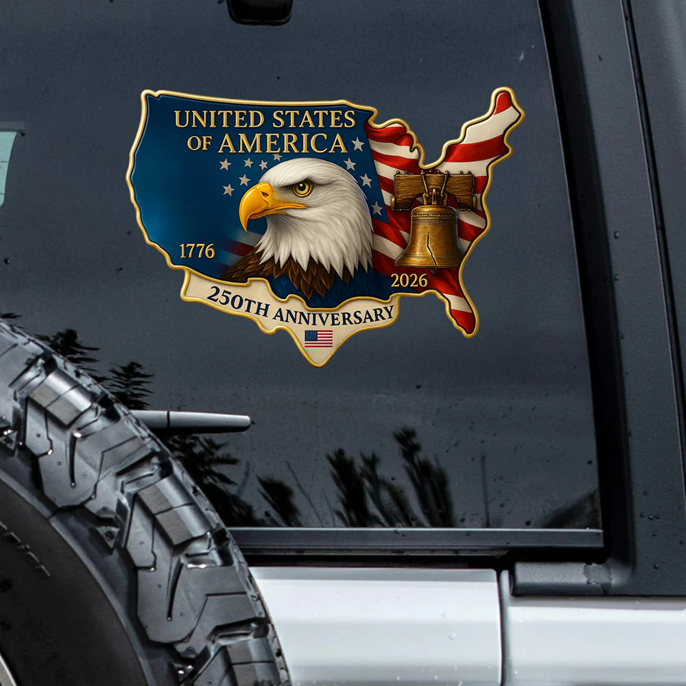 United States 250th Anniversary Patriotic Car Window Decal Sticker HA75 898516 - Image 3
