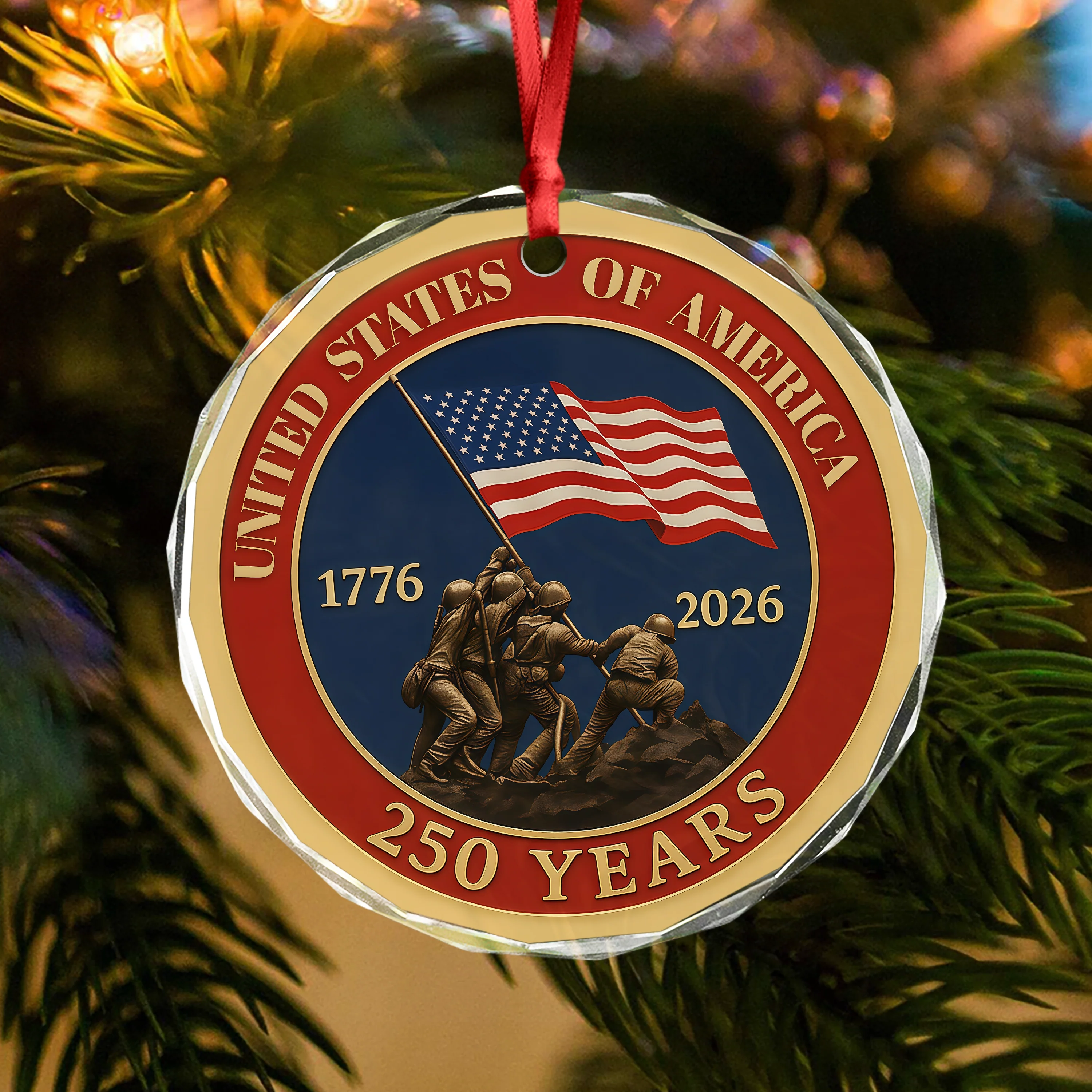 United States Of America 1776 - 2026 250 Years Glass Ornament HA75 898106 - Image 4