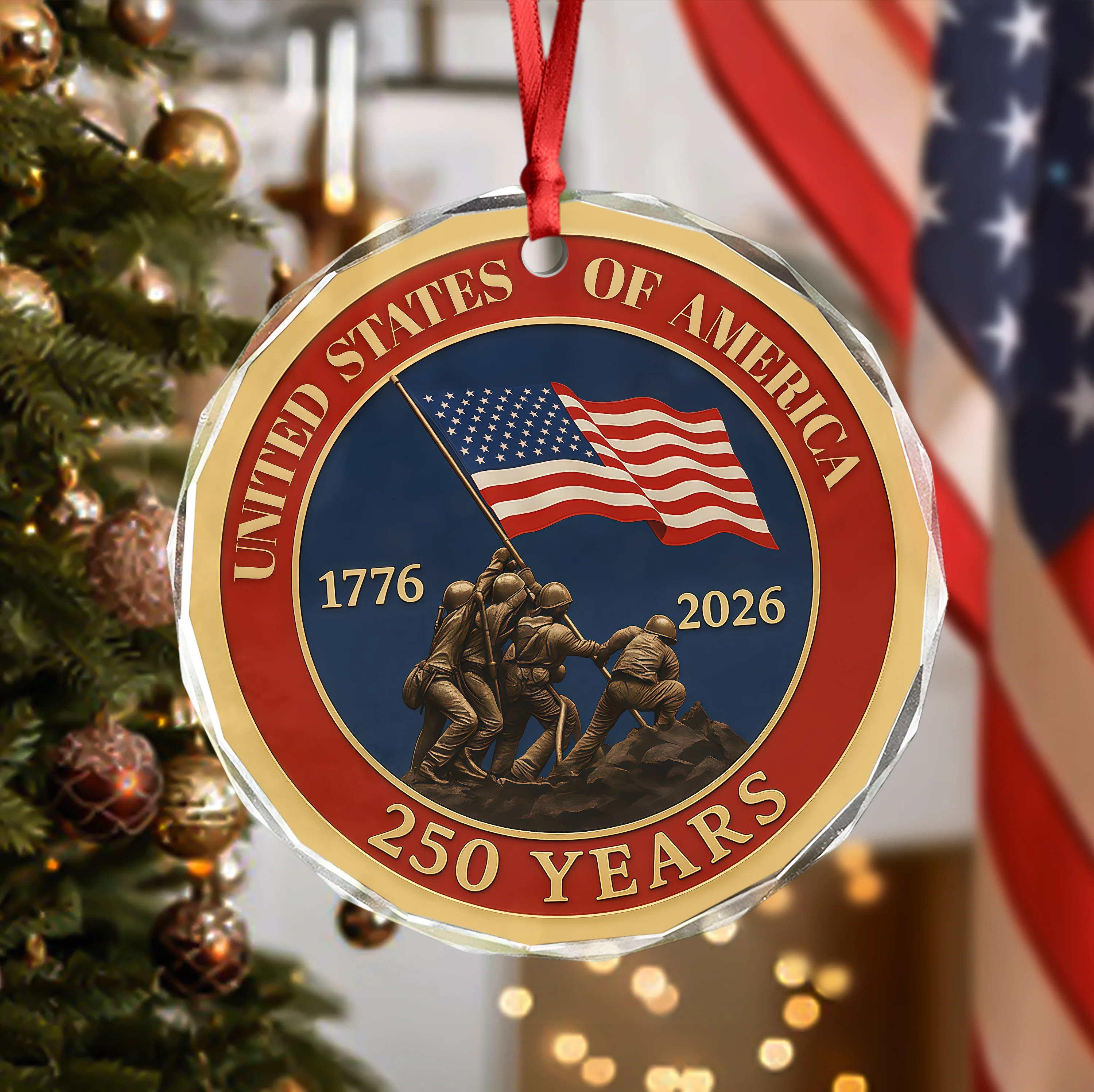 United States Of America 1776 - 2026 250 Years Glass Ornament HA75 898106 - Image 6