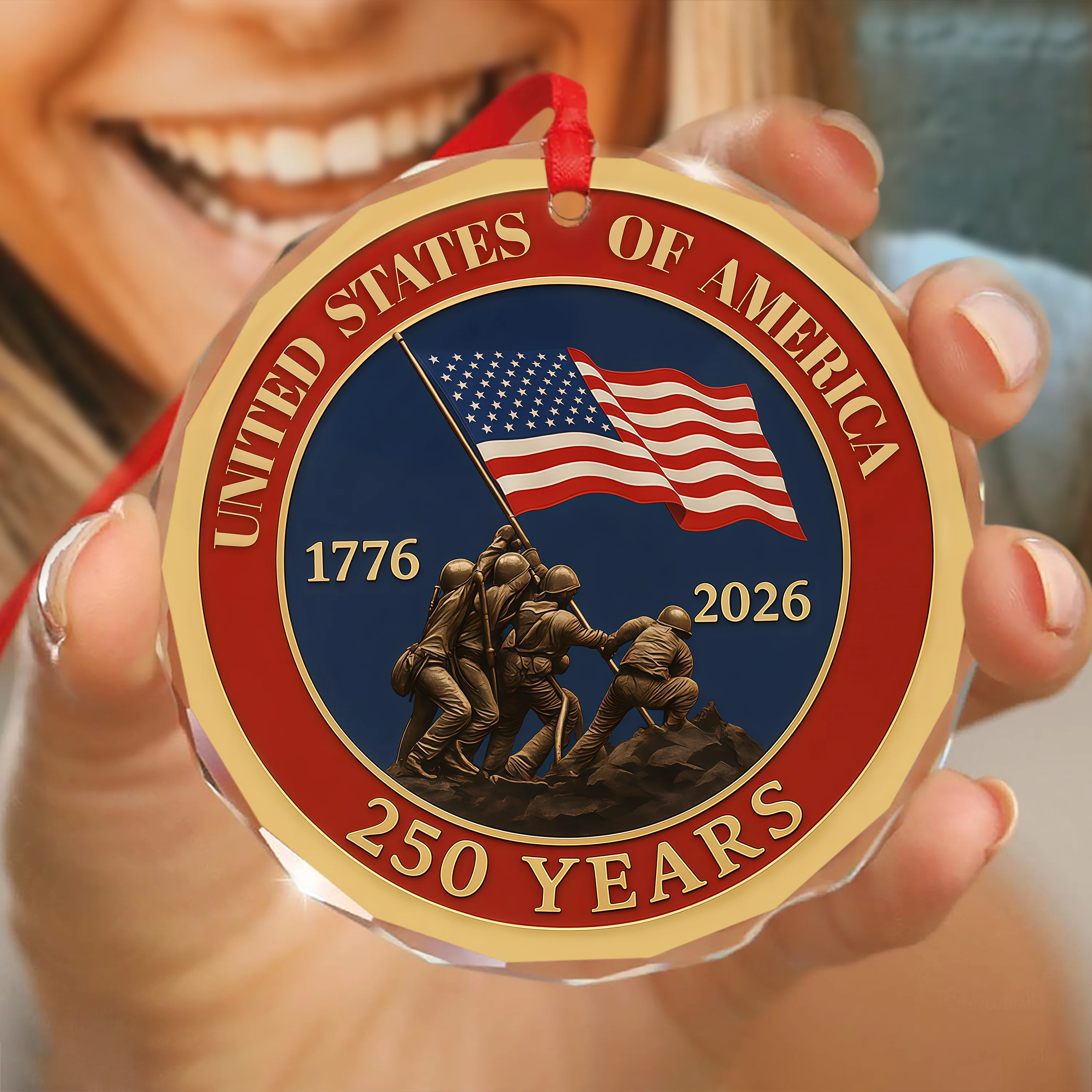 United States Of America 1776 - 2026 250 Years Glass Ornament HA75 898106 - Image 7