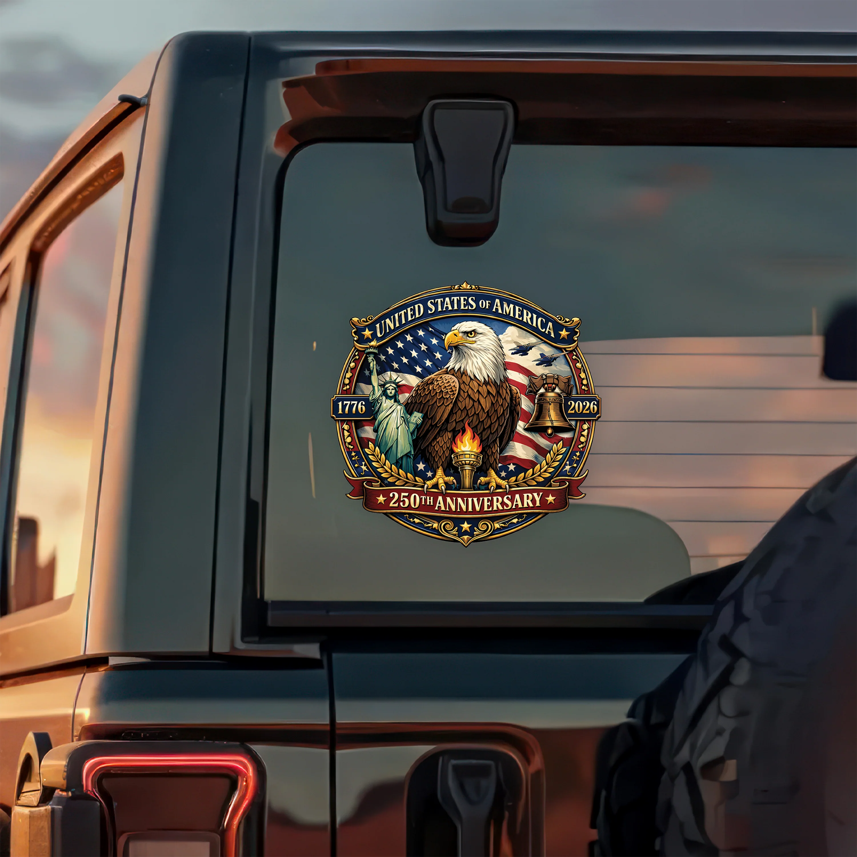 United States of America 1776–2026, Patriotic Eagle Car Window Decal Sticker HA75 920742 - Image 4