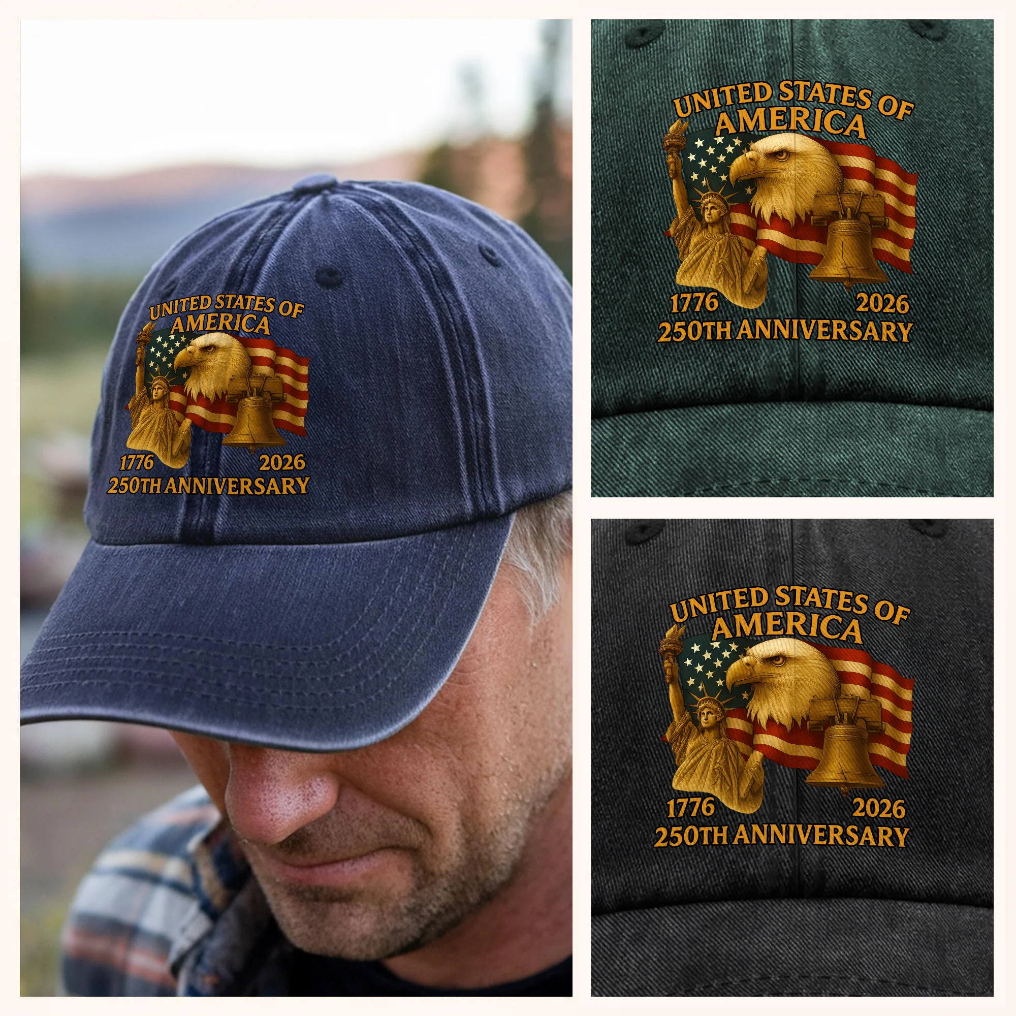 United States Of America 250th Anniversary Baseball Cap HA75 898044 - Image 4