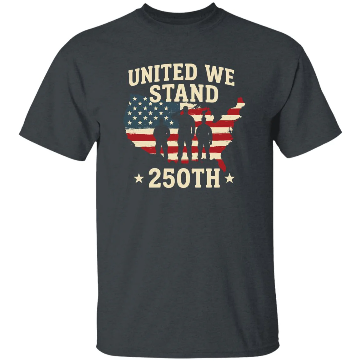 United We Stand 250th Anniversary USA Veteran Dark Shirt HA75 897302 - Image 15