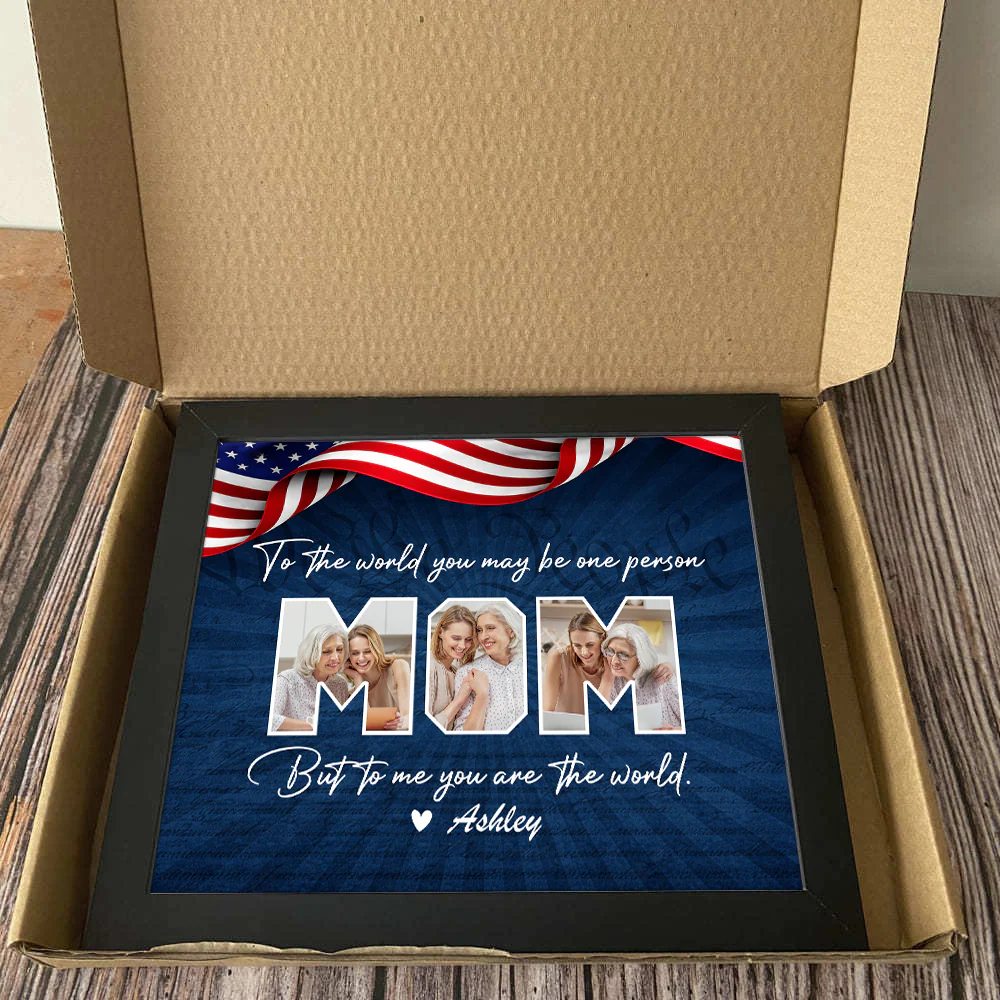 Upload Photo Happy Mother's Day US Flag Picture Frame HA75 898978 - Image 3