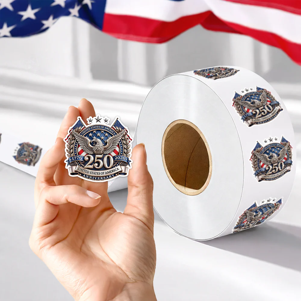 USA 250th Anniversary, 1776-2026 America Emblem Semiquincentennial Roll Sticker HA75 920354 - Image 2