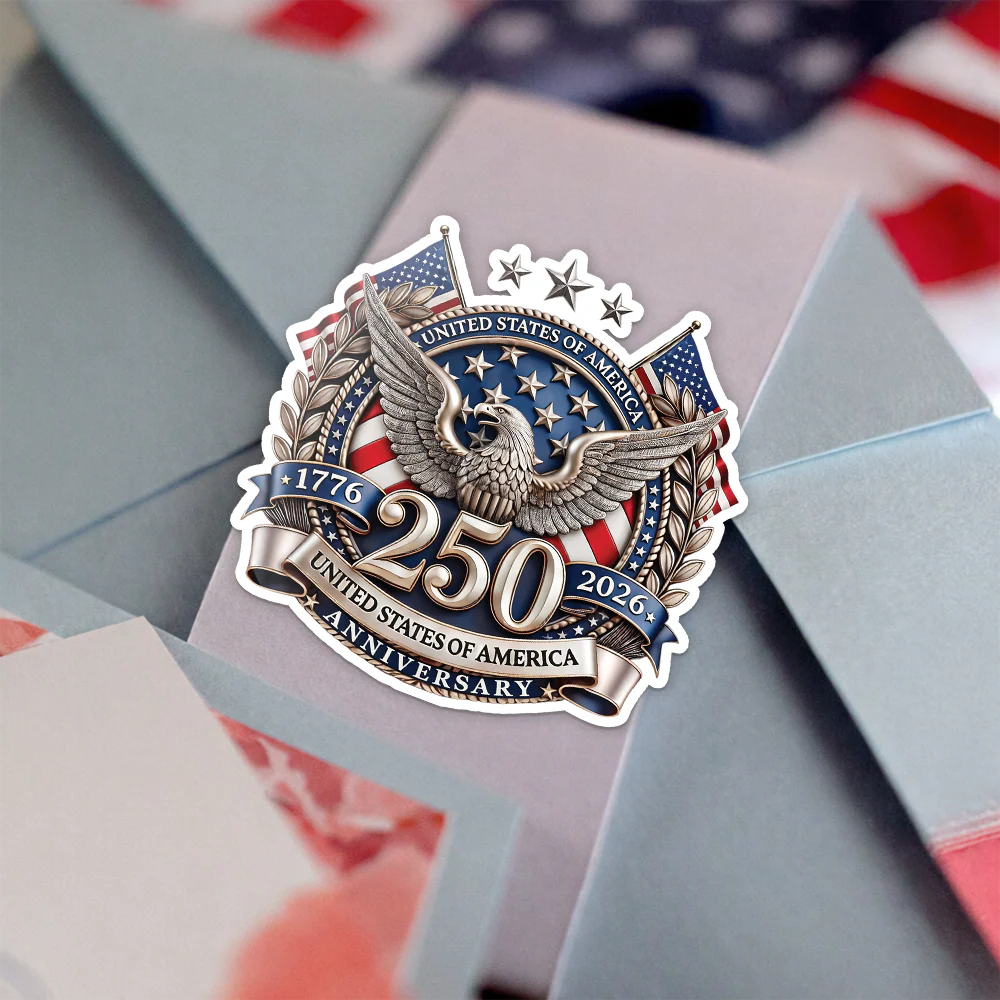 USA 250th Anniversary, 1776-2026 America Emblem Semiquincentennial Roll Sticker HA75 920354 - Image 4