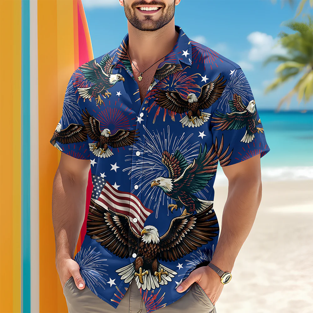 USA 250th Anniversary Eagle 1776-2026 Hawaii Shirt HA75 920852 - Image 6