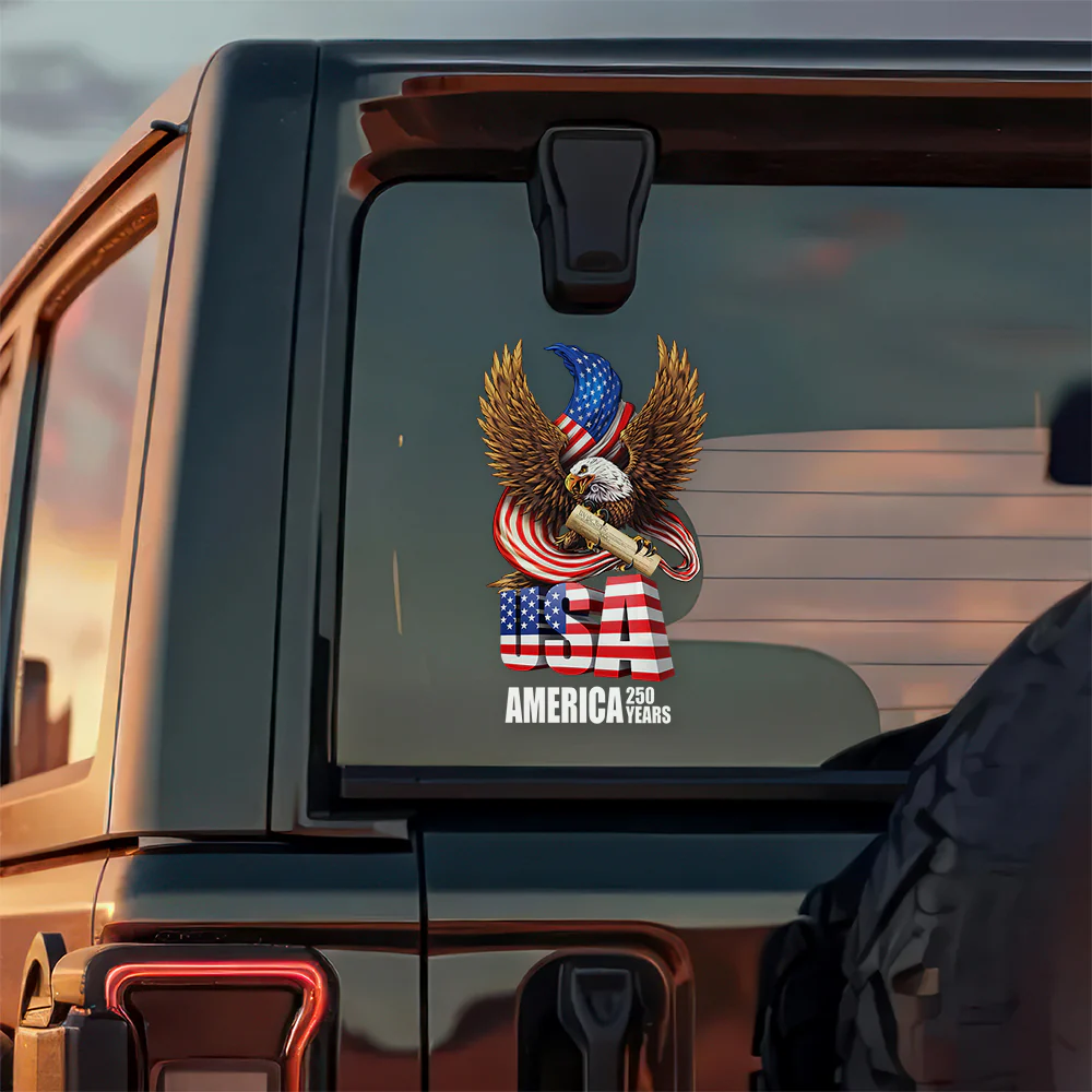 USA 250 Years Eagle US Flag America Car Window Decal Sticker HA75 898730 - Image 3