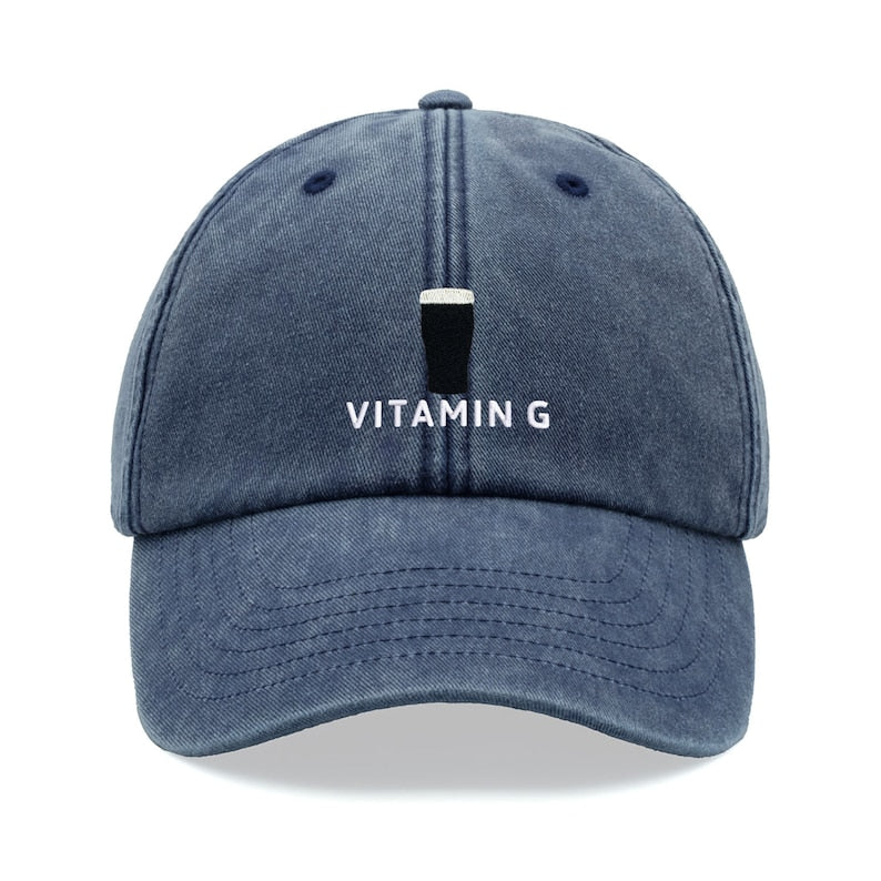 Vitamin G St. Patrick's Day Funny Frat Beer Drinking Embroidered Baseball Cap HA75 920552 - Image 4