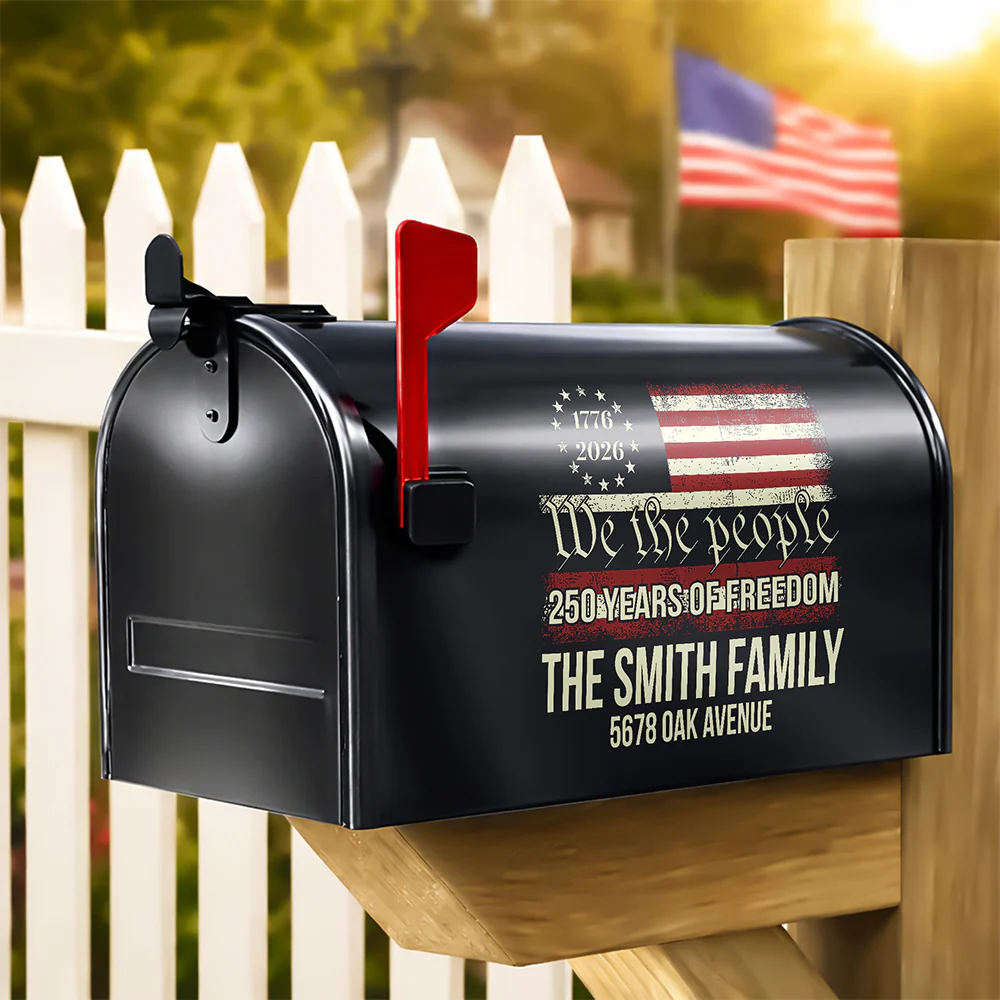 We The People 250 Years Of Freedom Personalized Mailbox Decal HA75 898996 - Image 2