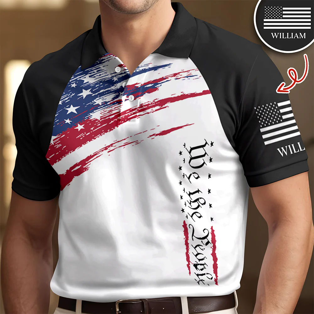 We The People Personalized Patriotic Polo Shirt HA75 898714 - Image 4