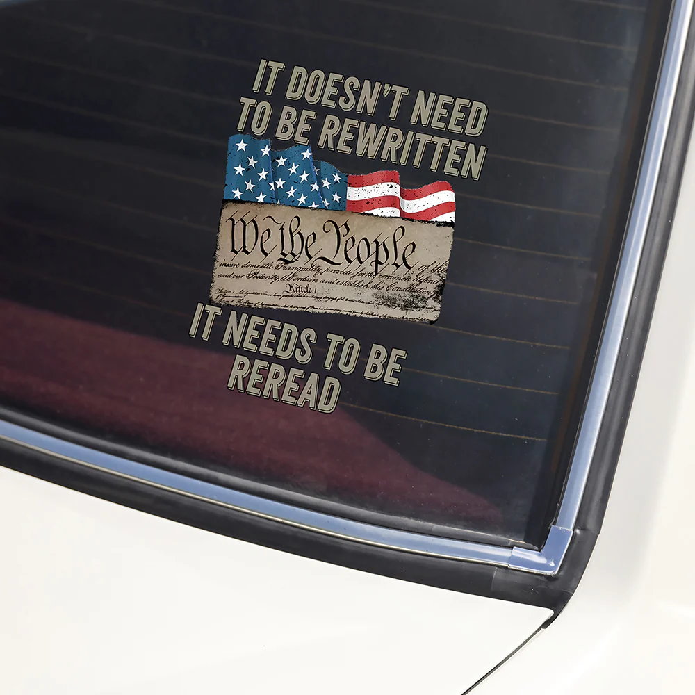 We The People US Flag Car Window Decal Sticker HA75 898234 - Image 2