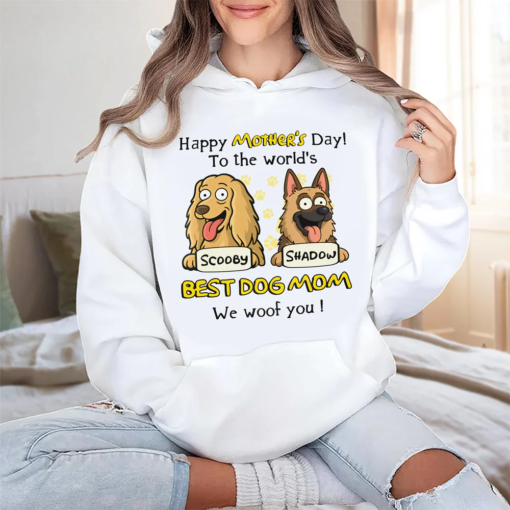 Woof Best Dog Mom Personalized Shirt Mother's Day Gifts HA75 892152 - Image 3