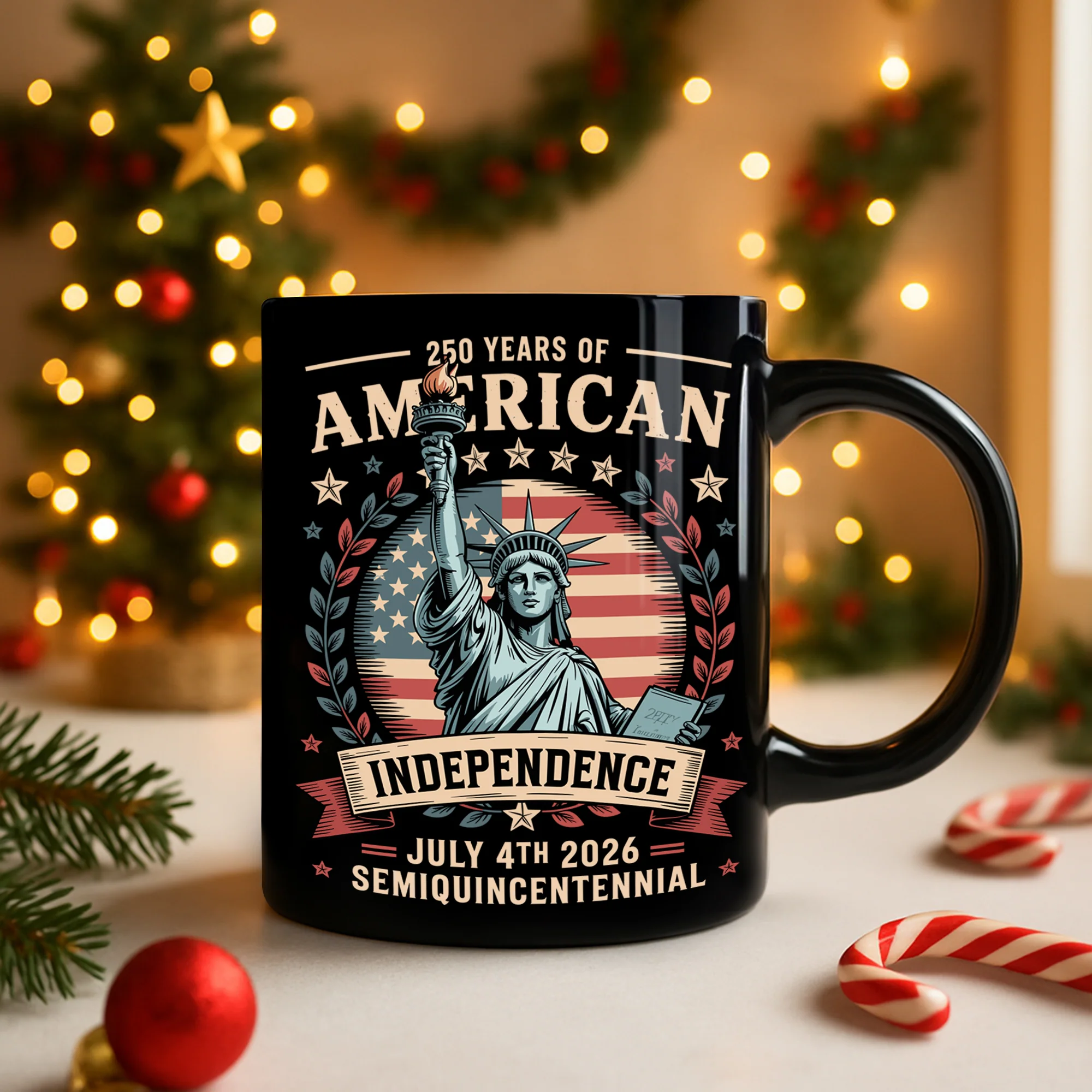 250 Year Of American Independence Black Mug LM32 895295 - Image 2