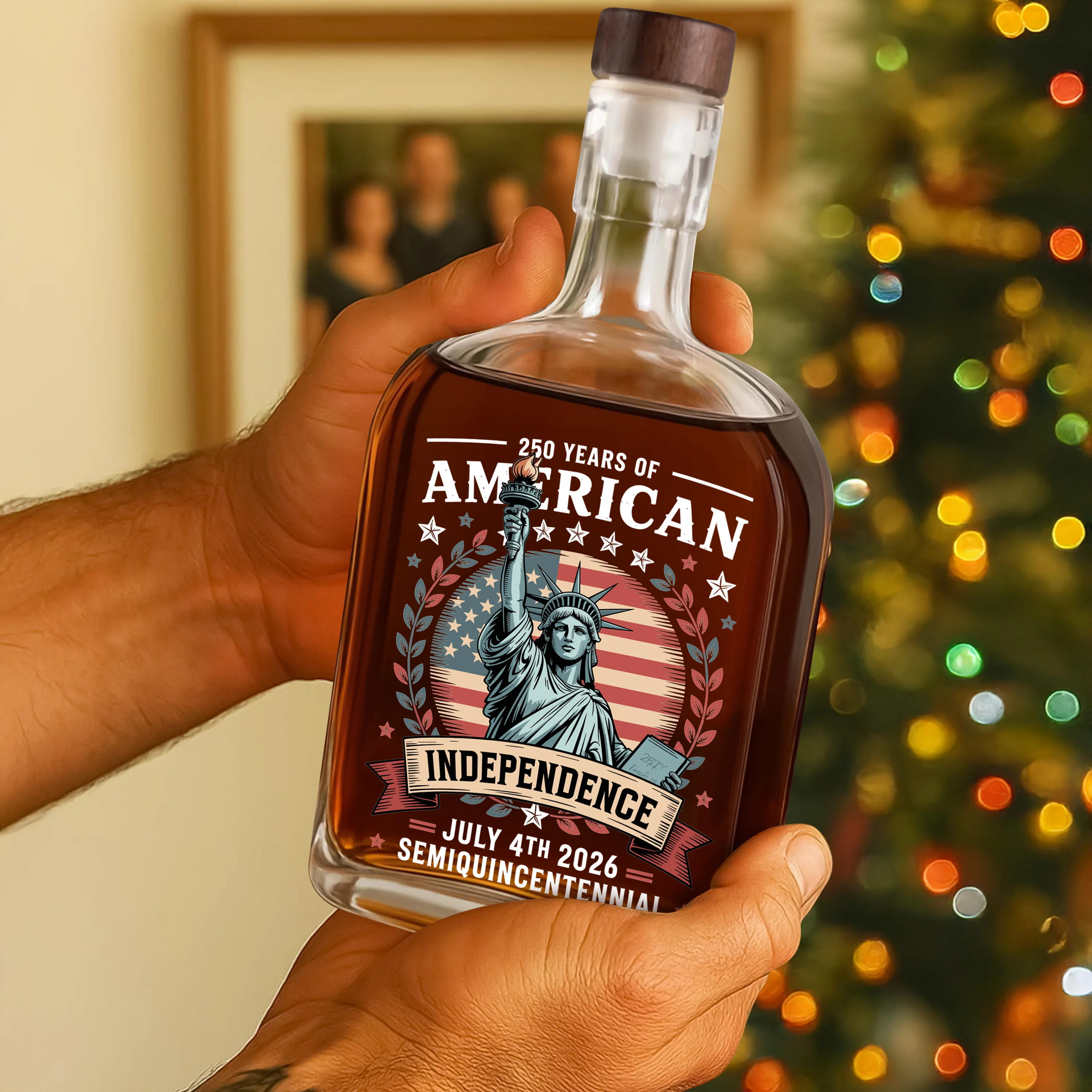 250 Year Of American Independence Whiskey Bottle LM32 895299 - Image 4