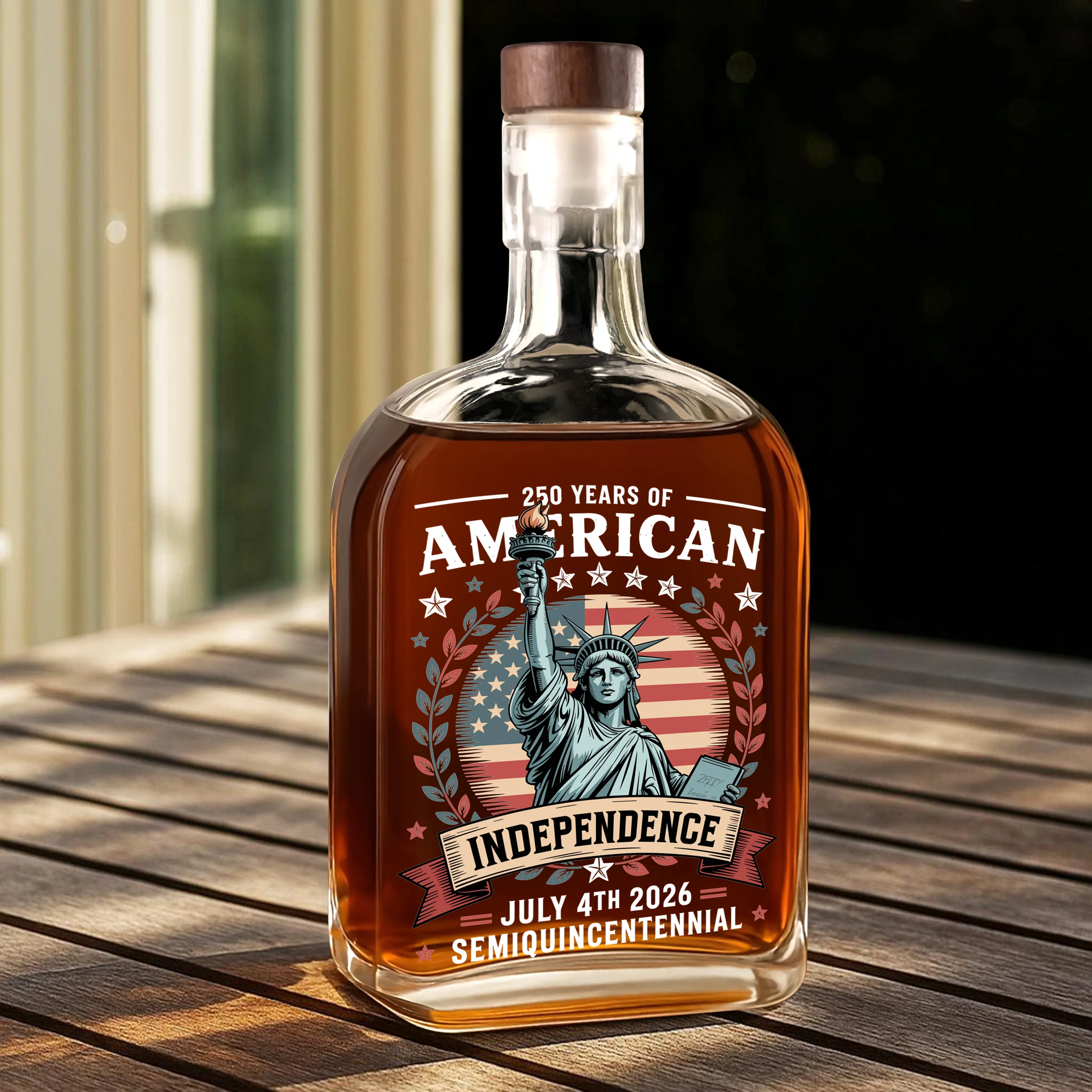 250 Year Of American Independence Whiskey Bottle LM32 895299 - Image 5