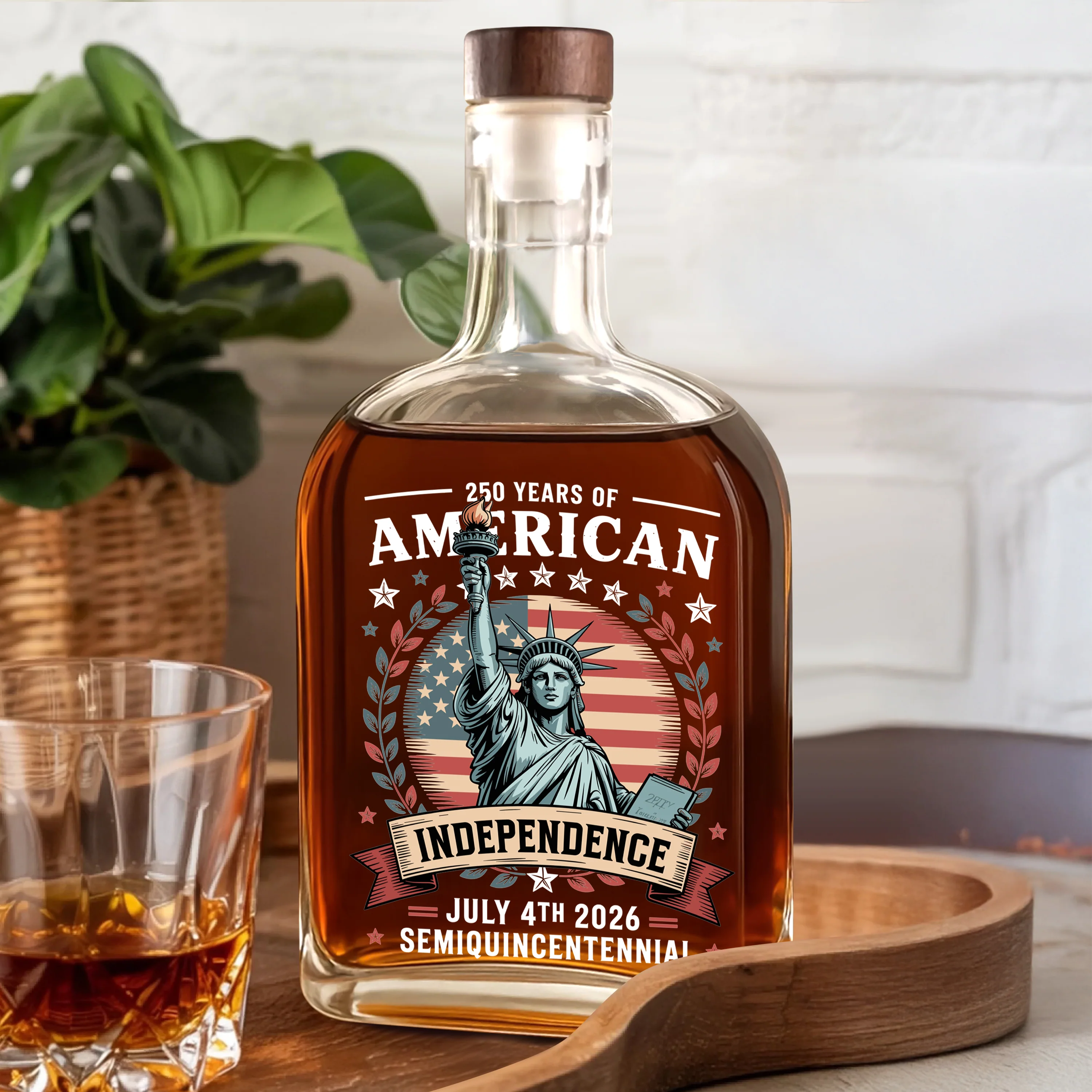 250 Year Of American Independence Whiskey Bottle LM32 895299 - Image 6
