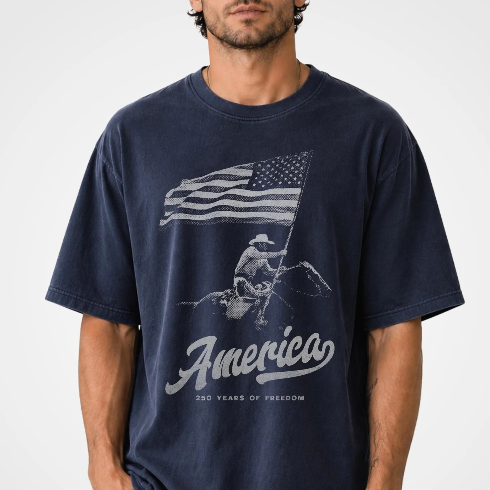 250 Years Of Freedom America Patriotic Cowboy Independence Comfort Shirt LM32 669213 - Image 4