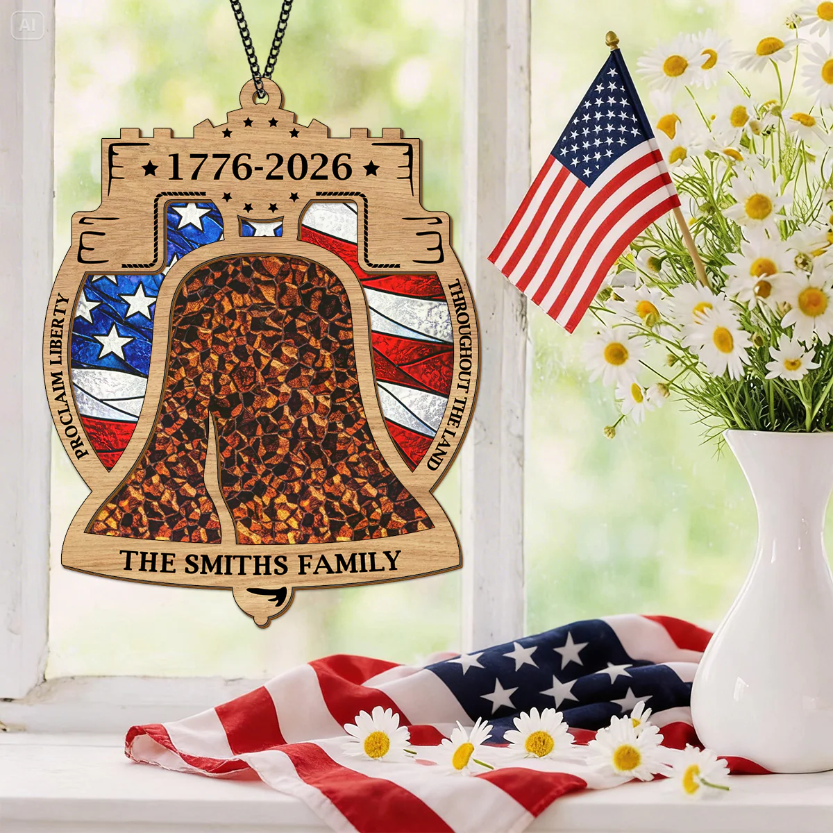 250th Anniversary United States of America 1776 - 2026 Ring Suncatcher LM32 899277 - Image 2