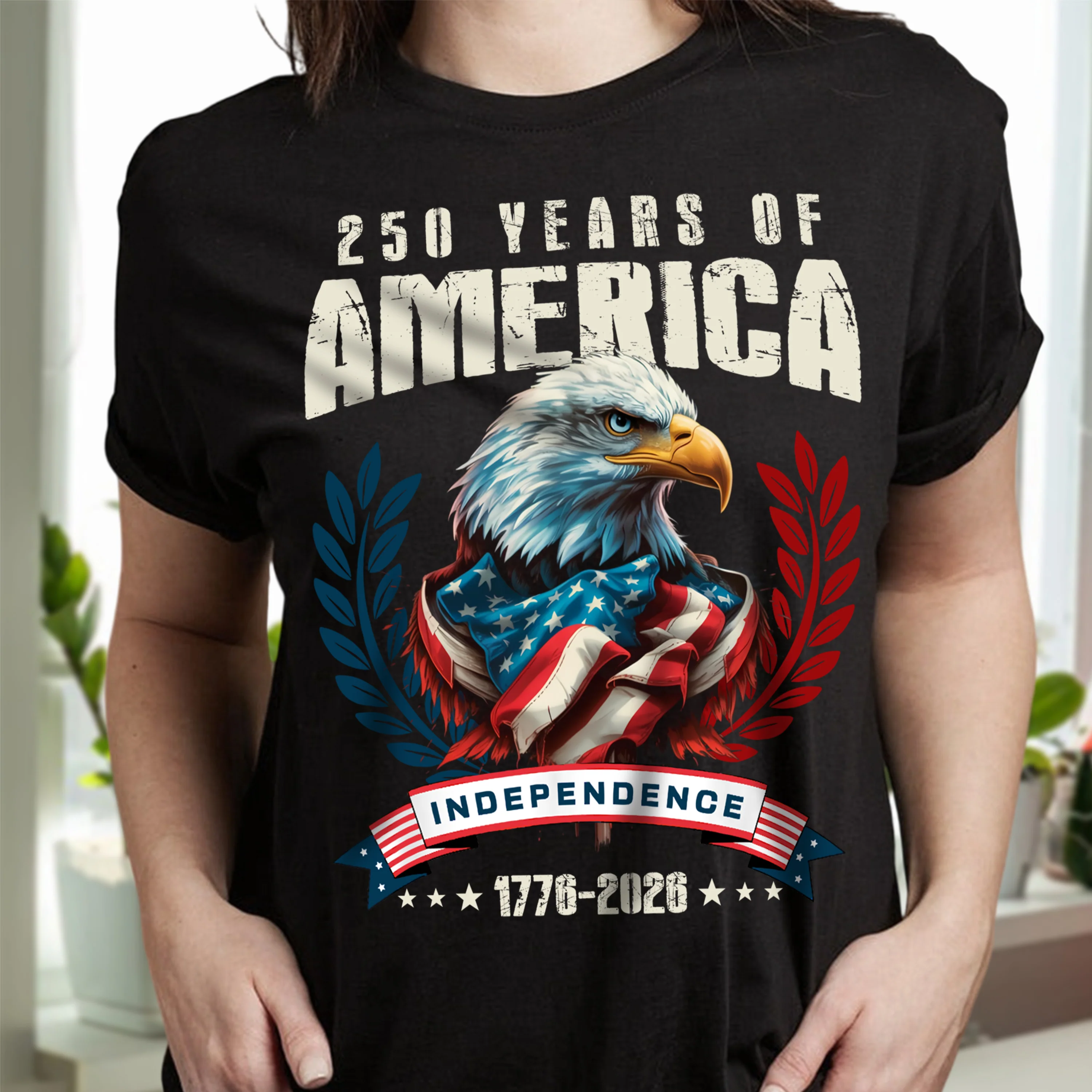250 Years of America Eagle Independence Day Patriotic Dark Shirt LM32 895255 - Image 2