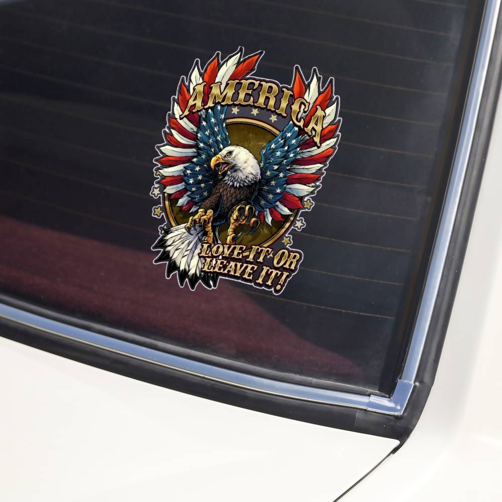 America Eagle Love It Or Leave It Car Window Decal Sticker LM32 897329 - Image 4